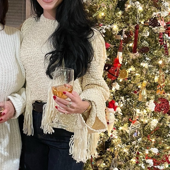 Tularosa Ibone Fringe Sweater Beige - Picture 12 of 16